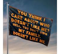 Drapeau pour chambre Guys You Think I Care About Who Doesn'T Like Me? Drapeau cool pour dortoir Décoration de bière (30 x 45 cm)