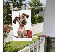 Drapeau pour chien 6 x 0,9 m - Pour extérieur et intérieur - Pour le printemps, l'été, l'automne, l'hiver - Drapeaux de jardin avec œillets verticaux double face - Bannière pour décorations de cour