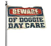 Drapeau pour dortoir amusant avec inscription « Beware of Doggie » - Décoration pour cabane - 30 x 45 cm
