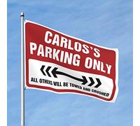 Drapeau pour dortoir Funny Carlos Parking Only Flag Winter House Flag Flags for Room Teen Girls (Taille : 30 x 45 cm)