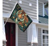 Drapeau pour extérieur - 1,2 x 1,8 m - Robuste - Pour intérieur et extérieur - Pour tous les temps - Drapeau de bienvenue - Drapeau de bienvenue - Drapeau de maison double face avec œillets en laiton