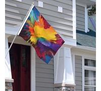 Drapeau pour extérieur - 1,2 x 1,8 m - Robuste - Pour intérieur et extérieur - Pour tous les temps - Drapeaux de jardin colorés - Drapeau de bienvenue - Drapeau double face avec œillets en laiton