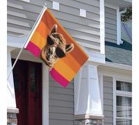 Drapeau pour extérieur - 1,2 x 1,8 m - Robuste - Pour intérieur et extérieur - Pour toutes les saisons - Camel portant des lunettes de soleil - Drapeau de bienvenue - Drapeau de cour double face avec