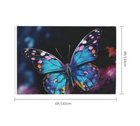 Drapeau pour extérieur - 1,2 x 1,8 m - Robuste - Pour intérieur et extérieur - Pour toutes les saisons - Charmant papillon - Drapeau de bienvenue - Drapeau double face avec œillets en laiton