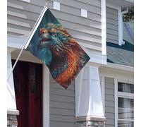 Drapeau pour extérieur - 1,2 x 1,8 m - Robuste - Pour intérieur et extérieur - Pour toutes les saisons - Dragon Art - Drapeau de bienvenue - Drapeau de maison double face avec œillets en laiton