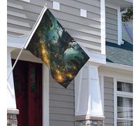 Drapeau pour extérieur - 1,2 x 1,8 m - Robuste - Pour intérieur et extérieur - Pour toutes les saisons - Drapeau de bienvenue - Drapeau de maison double face avec œillets en laiton - Bannières pour