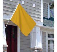 Drapeau pour extérieur - 1,2 x 1,8 m - Robuste - Pour intérieur et extérieur - Pour toutes les saisons - Jaune moutarde - Drapeau de bienvenue - Drapeau de maison double face avec œillets en laiton