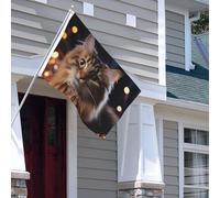 Drapeau pour extérieur - 1,2 x 1,8 m - Robuste - Pour intérieur et extérieur - Pour toutes les saisons - Lumières de Noël - Drapeau de bienvenue - Drapeau de maison double face avec œillets en laiton