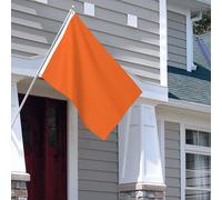 Drapeau pour extérieur - 1,2 x 1,8 m - Robuste - Pour intérieur et extérieur - Pour toutes les saisons - Orange - Drapeau de bienvenue - Drapeau de maison double face avec œillets en laiton