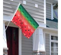 Drapeau pour extérieur - 1,2 x 1,8 m - Robuste - Pour intérieur et extérieur - Toutes saisons - Dégradé de pastèque - Drapeau de bienvenue - Drapeau de cour double face avec œillets en laiton