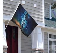 Drapeau pour extérieur - 1,2 x 1,8 m - Robuste - Pour intérieur et extérieur - Toutes saisons - Drapeaux de jardin - Ciel plein d'étoiles - Drapeau de bienvenue - Drapeau double face avec œillets en