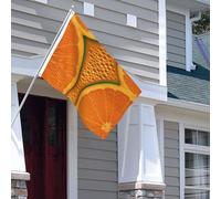 Drapeau pour extérieur - 1,2 x 1,8 m - Robuste - Pour intérieur et extérieur - Toutes saisons - Texture orange - Drapeau de bienvenue - Drapeau de maison double face avec œillets en laiton - Bannières