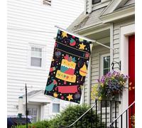Drapeau pour extérieur de 0,9 x 1,5 m, robuste pour intérieur et extérieur, drapeaux de jardin toutes saisons, images « Happy Birthday » Drapeau de bienvenue Drapeau de cour double face avec œillets