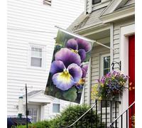 Drapeau pour extérieur de 0,9 x 1,5 m - Robuste - Pour intérieur et extérieur - Pour tous les temps - Pour jardin - Pensée - Perfection - Drapeau de bienvenue - Drapeau double face avec œillets en