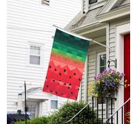 Drapeau pour extérieur de 0,9 x 1,5 m - Robuste - Pour intérieur et extérieur - Pour toutes les saisons - Dégradé de pastèque - Drapeau de bienvenue - Drapeau double face avec œillets en laiton