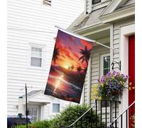 Drapeau pour extérieur de 0,9 x 1,5 m - Robuste - Pour intérieur et extérieur - Pour toutes les saisons - Drapeaux de jardin colorés - Drapeau de bienvenue - Drapeau de maison double face avec œillets