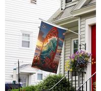 Drapeau pour extérieur de 0,9 x 1,5 m - Robuste - Pour intérieur et extérieur - Pour toutes les saisons - Drapeau de jardin coloré - Drapeau de bienvenue - Drapeau double face avec œillets en laiton