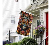 Drapeau pour extérieur de 0,9 x 1,5 m - Robuste - Pour intérieur et extérieur - Pour toutes les saisons - Drapeaux de jardin colorés en sucre - Drapeau de bienvenue - Drapeau double face avec œillets