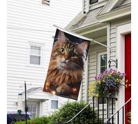 Drapeau pour extérieur de 0,9 x 1,5 m - Robuste - Pour intérieur et extérieur - Pour toutes les saisons - Lumières de Noël - Drapeau de bienvenue - Drapeau de maison double face avec œillets en laiton