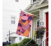 Drapeau pour extérieur de 0,9 x 1,5 m - Robuste - Pour jardin - Motif orange - Drapeau de bienvenue - Drapeau double face avec œillets en laiton - Bannières pour fête