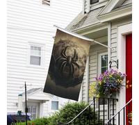 Drapeau pour extérieur de 0,9 x 1,5 m - Robuste - Pour jardin - Toile d'araignée - Drapeau de bienvenue - Drapeau double face avec œillets en laiton - Bannières pour fête