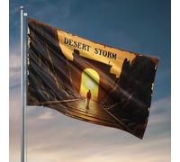 Drapeau pour homme - Tempête du désert : un voyage à travers le temps - Décoration de dortoir - Décoration de patio (30 x 45 cm)
