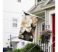 Drapeau pour l'extérieur de 9,1 x 1,5 m, très résistant aux intempéries, drapeau de bienvenue à fleurs tendance, drapeau de bienvenue de cour, drapeaux de maison double face avec œillets en laiton