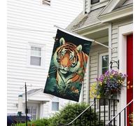 Drapeau pour l'extérieur de 9,1 x 1,5 m, très résistant aux intempéries, drapeau de jardin papillon et tigre, drapeau de bienvenue double face avec œillets en laiton, bannières pour fête