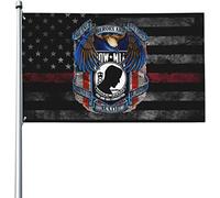 Drapeau Pow Mia True Heroes Grand Drapeau Personnalisés 2 Œillets Métalliques Bannière, Pour Les Bureaux, Balcon, Les Défilés, 90x150cm