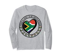 Drapeau « Proud and Lucky to Be South African I Love South Africa » Manche Longue