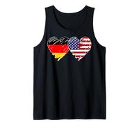 Drapeau « Proud to Be German American I Love Germany » en Forme de cœur Débardeur