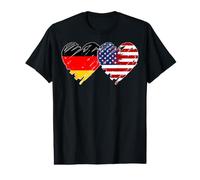 Drapeau « Proud to Be German American I Love Germany » en Forme de cœur T-Shirt Graphique avec Valeur