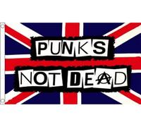 Drapeau Punks Not Dead - 9,5 x 6,1 m - 100 % polyester avec œillets - Bannière - FlagSuperstore