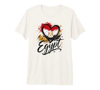 Drapeau Pyramide en Forme de cœur avec Inscription « I Love Egypt » T-Shirt Haut de Gamme