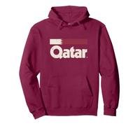 Drapeau Qatar Rétro Qatari Yalla Bordeaux Sweat à Capuche