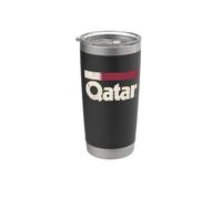 Drapeau Qatar rétro Qatari Yalla Gobelet isotherme en acier inoxydable double paroi