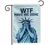 Drapeau Qu'avons nous fait à la Statue de la Porche 30x45cm | pelouse drapeaux couleurs éclatantes Bannière pour Patio Arredamento fête