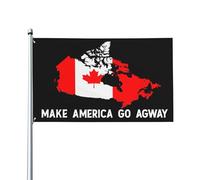 Drapeau « Que l’Amérique s’en aille » 3x5 - Canada à vendre, panneau de jardin avec œillets