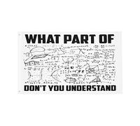 Drapeau Qu'Est-Ce Que Vous Ne Comprenez Pas Dans « Dites-Le-Moi, Professeur De Maths » ? Grand Drapeau Personnalisés Bannière À Œillets, Pour Les Bureaux, Jardin, D'Intérieur, 90x150cm