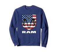Drapeau Ram Trucks Shield Sweatshirt, Unisexe pour Adultes, Bleu Marine, M