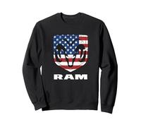 Drapeau Ram Trucks Shield Sweatshirt, Unisexe pour Adultes, Noir, L