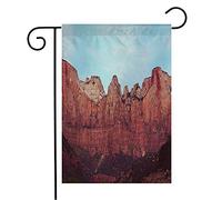 Drapeau Randonnées Colorées Aux États-Unis : Parc National De Zion Cliff, Parcs Naturels De Montagne De L'Utah Décoratif Drapeaux Lavable Imprimé Bannière, Pour Les Bureaux, Balcon, 30x45cm