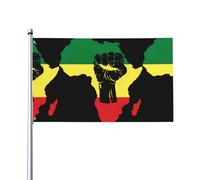 Drapeau rasta africain Ankh, histoire des Noirs, 90 x 150 cm, avec 1 drapeau (mât inclus), pour un festival sur le balcon