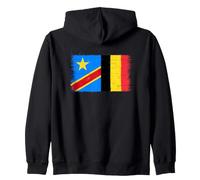 Drapeau RDC Congo Belgique Fierté Fier Fan Congolais Belge Sweat à Capuche