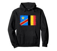 Drapeau RDC Congo Belgique Fierté Fier Fan Congolais Belge Sweat à Capuche