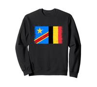 Drapeau RDC Congo Belgique Fierté Fier Fan Congolais Belge Sweatshirt