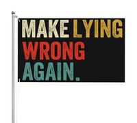 Drapeau « Refaire un mensonge erron頻 90 x 150 cm Drapeaux « Refaire un mensonge erron頻 Drapeaux recto verso Impression haute définition Résistant aux intempéries Sports Festivals