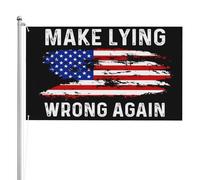 Drapeau « Refaire un mensonge erron頻 90 x 150 cm Drapeaux « Refaire un mensonge erron頻 Drapeaux recto verso Impression haute définition Résistant aux intempéries Sports Festivals