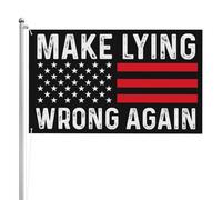 Drapeau « Refaire un mensonge erron頻 90 x 150 cm Drapeaux « Refaire un mensonge erron頻 Drapeaux recto verso Impression haute définition Résistant aux intempéries Sports Festivals