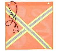 Drapeau Réfléchissant de Signalisation PVC 18x18 Pouces pour Remorque | Double Face, Visibilité Claire Jour et Nuit, Fixation Suspendue, Vinyle Résistant, pour Véhicules Agricoles et Chargements